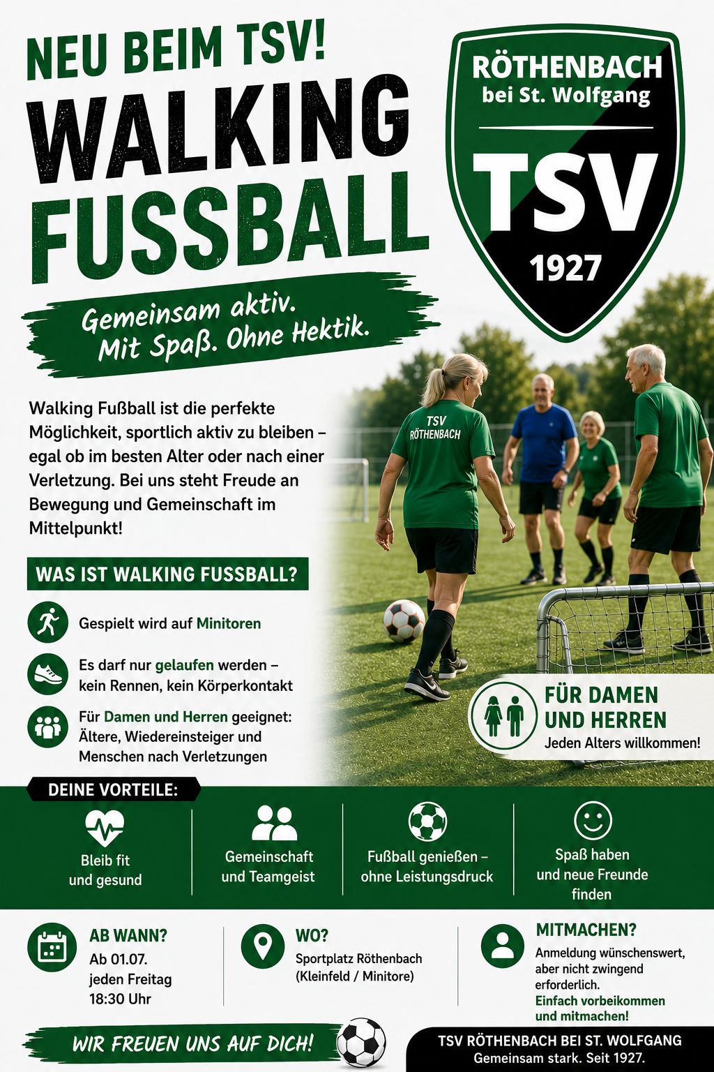 Neu beim TSV Röthenbach: Walking Fußball!